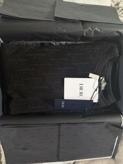 Black Dior Oblique Relaxed-Fit T-Shirt Still In The Box