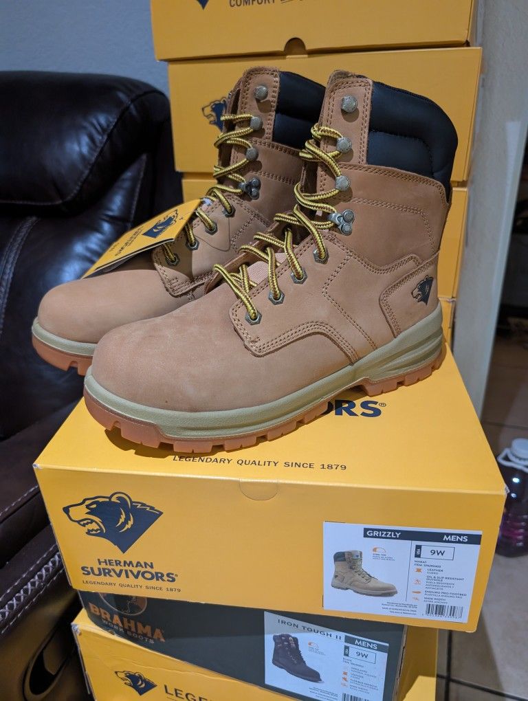 Work Boots For Men /Size 9 / 9.5