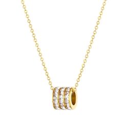 Women's Stainless Steel Necklace -18K Gold Plated 