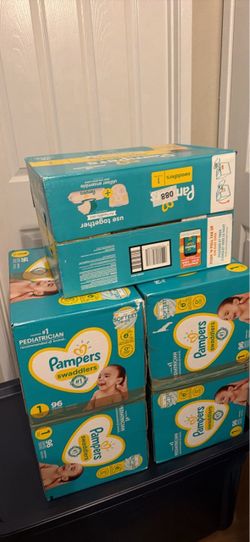 Pampers Swaddlers Size 1 Diapers – 5 Boxes