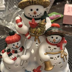 Snowmen Candle Holder