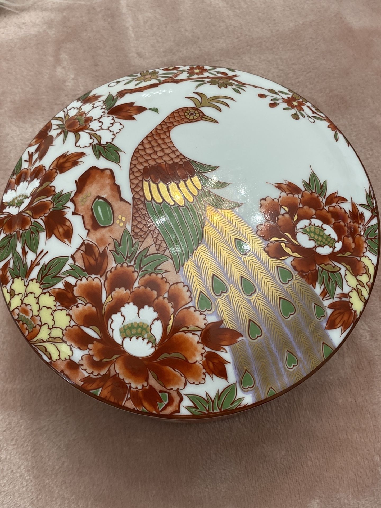 Vintage Japanese Bowls With a Peacock In Beautiful Colors. I Used It For Jewelry