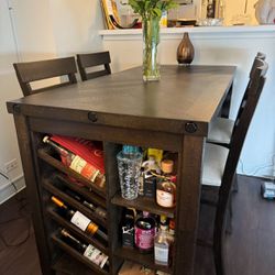 $675- Dining Table With Bar And Outlets