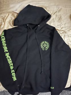 green chrome heart hoodie Size M