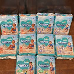 Pampers splashers swim pants S/M/L 4 for $30