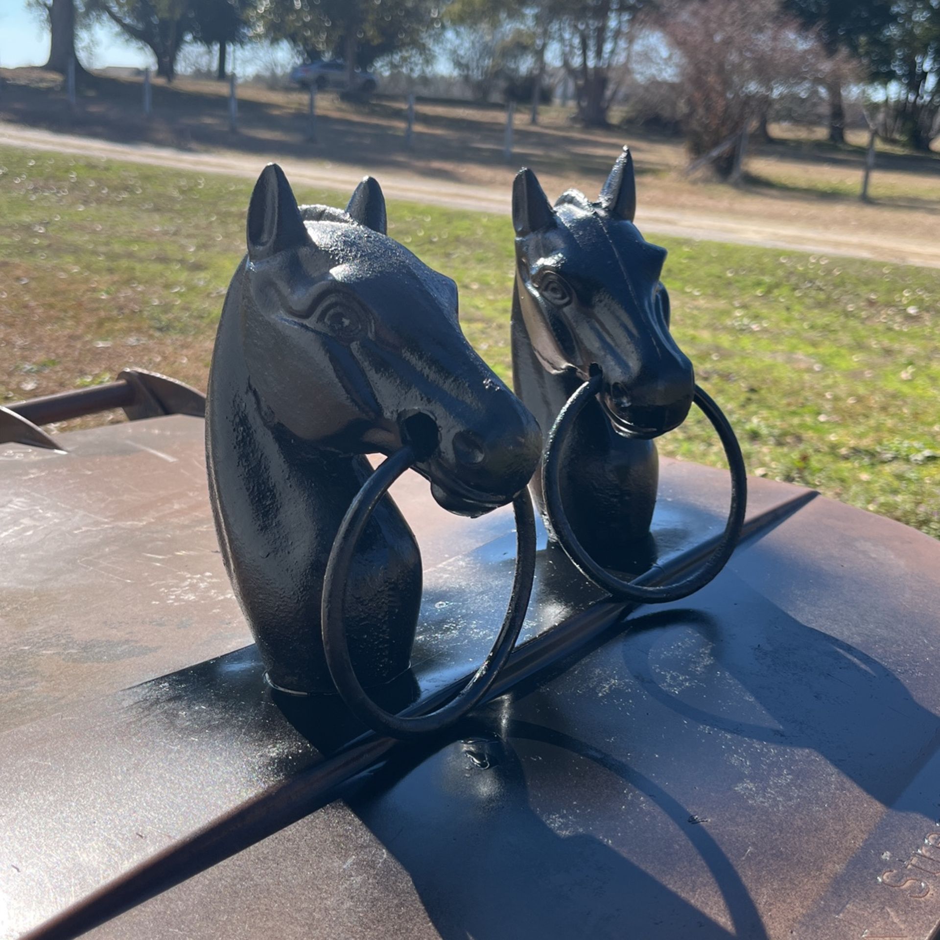 Metal Horse Post Heads Set