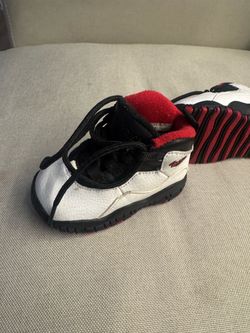 Air Jordan 10 4c Toddler Sneakers White Red Black