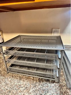 Kitchen Countertop Organizer Rack, 3 Tier Spice Rack Metal + 3 metal organizer set