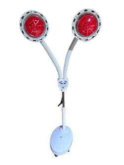 Double Head Infrared Lamp, 275W 110V Red Heat Light, Floor Stand, Telescopic Tube, Adjustable Temperature