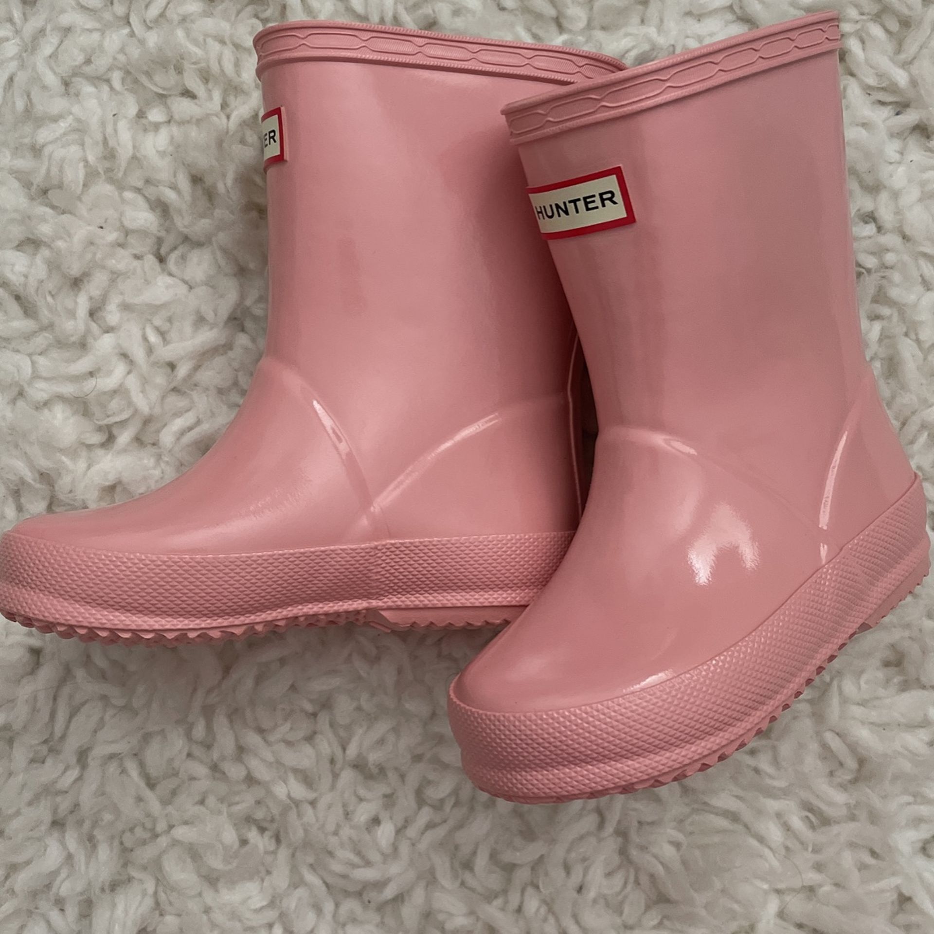 Hunter Boots Brand New Glossy Blush Pink Size US8