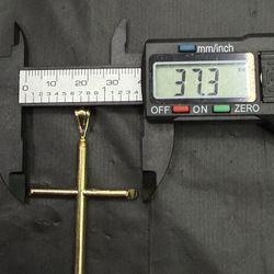 14kt Gold Cross Pendant Real Gold 