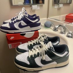 Two Pairs Of Nike Dunk Low Size 12 Men’s