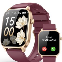 🔥Brand new🔥 Smart Watch for Men Women- Answer/Make Call, IP68 Waterproof Fitness Tracker Watch with Monitor Sleep Step Counter (Starlight, 1.83)