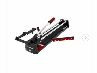 24 in. Tile Cutter with Tungsten Carbide Blade and Adjustable Gauge