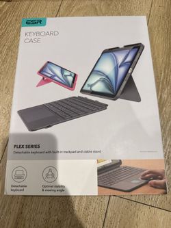 Apple Accessories Bundle - ESR iPad Keyboard Case + BURGA AirPods Case (Orchid) - Brand New