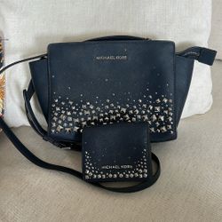 Michael Kors Selma Shoulder Purse And Wallet