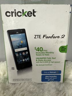 Cricket ZTE Fanfare 2 Prepaid SmartCell-Phone brand new in the box 