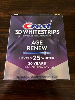 Only 2 left! Crest 3D Whitestrips Age Renew Level 25 whiter - brand new, sealed box