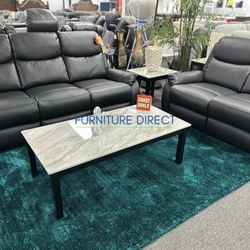 Insane Special Get This Black Reclining Sofa And Loveseat Set With A Free Coffee Table And Rug