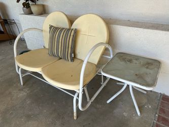Free Outdoor Glider and Side Table