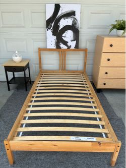 Ikea twin bedframe with matress