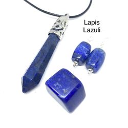 Lapis Lazuli Genuine Stone, Necklace,& Earrings Set