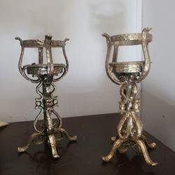 Cast Iron Candle Holders 