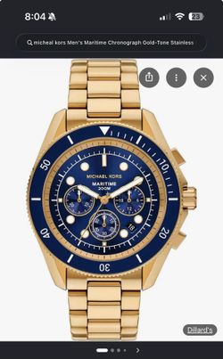 micheal kors Men's Maritime Chronograph Gold-Tone Stainless Steel Watch