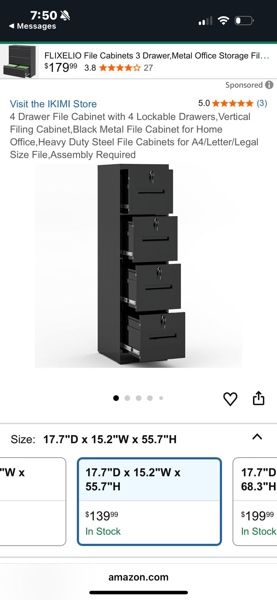 4 Drawer File Cabinet