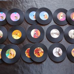 Taylor Swift Vinyl Rubber Coasters NEW 
