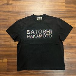 Satoshi Nakamoto Black Graphic T-Shirt