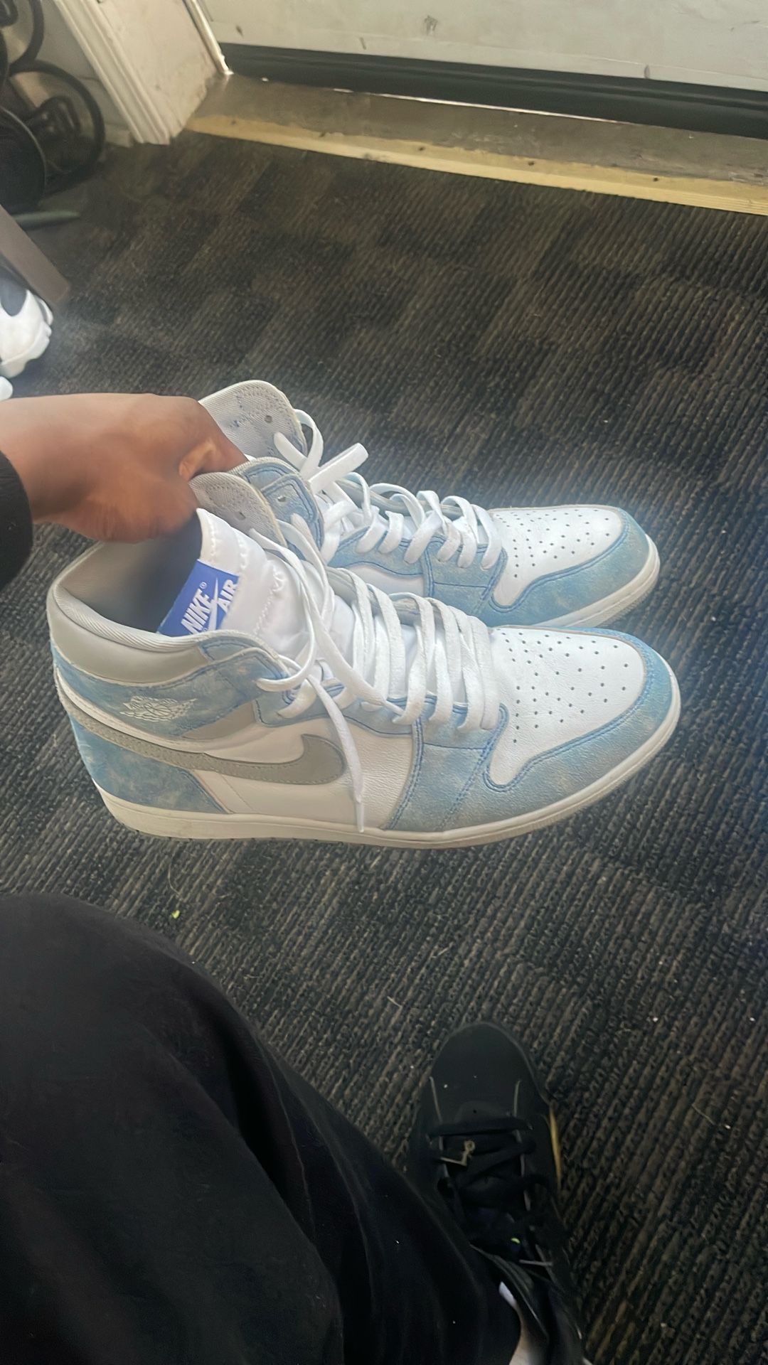 Grey Cyan Jordan 1,s Great Condition Size 13 In Men
