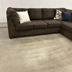 Microfiber brown Corduroy Ashley Furniture  Sectional