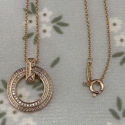 Classic 18k Double-Band Necklace With Full Diamonds By Tiffany & Co. 