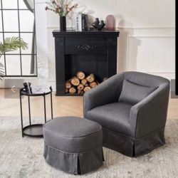 Swivel Accent Chair And Ottoman 