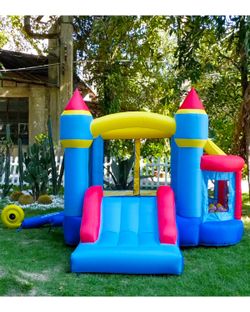 Inflatable Bounce House Castle Slide With Blower For Sale Qb122-9
