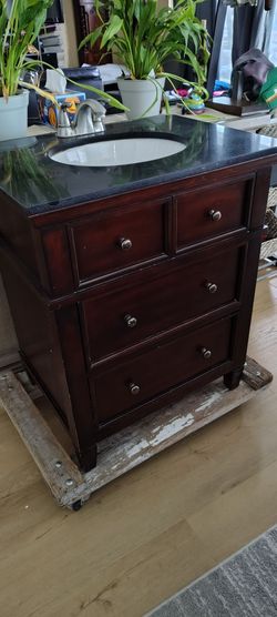 28" bathroom vanity cabinet and sink