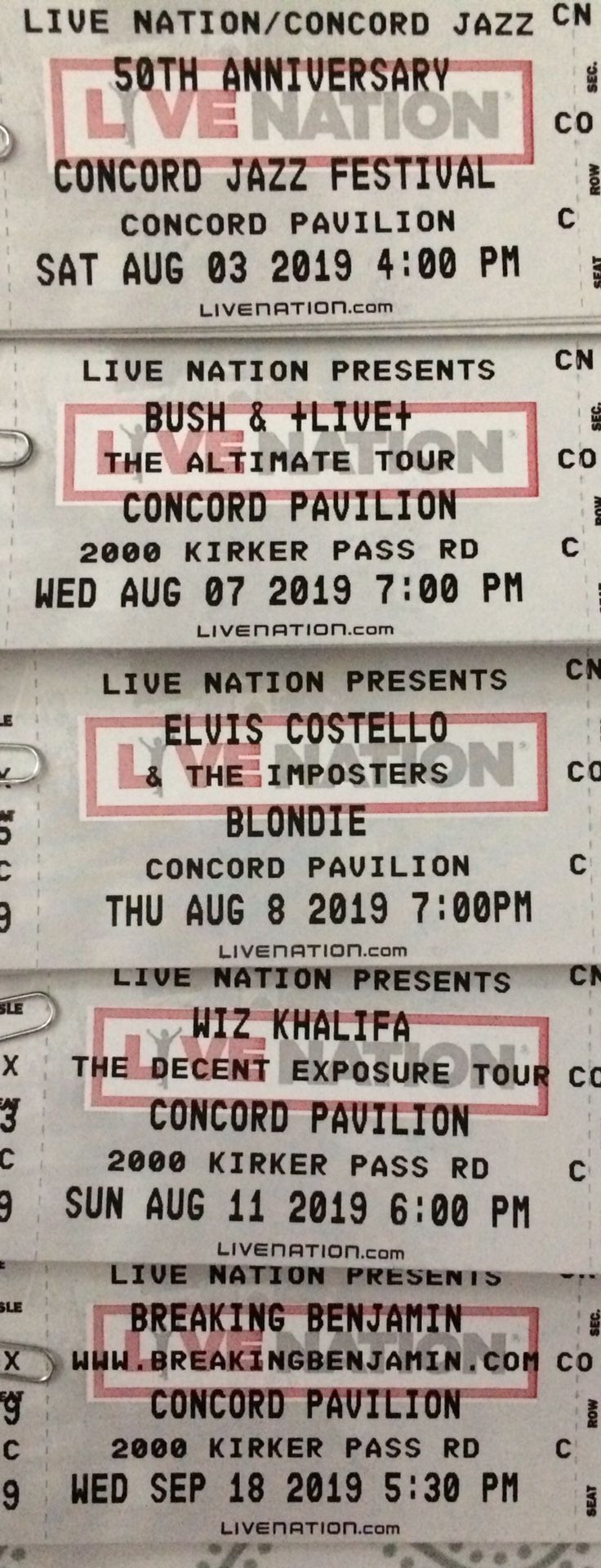 Concert Tickets Concord Pavilion