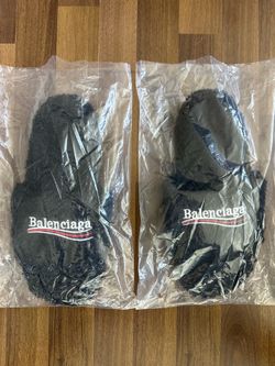 Balenciaga fur slides- 11.5