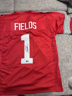 Justin Fields Signed Autograph Custom Jersey- Beckett Coa- Ohio State Buckeyes