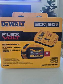 Dewalt 20v 60v Flexvolt 9Ah Battery with Fast Charger