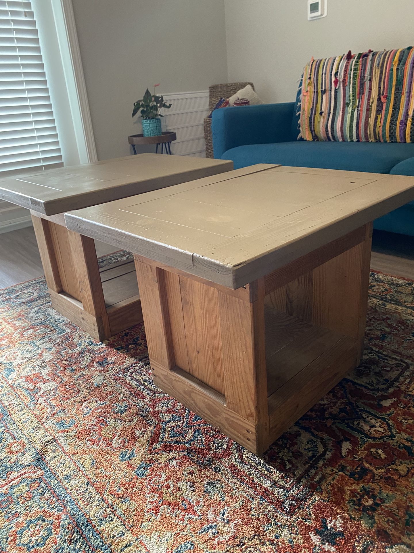 Two Wooden Side Tables