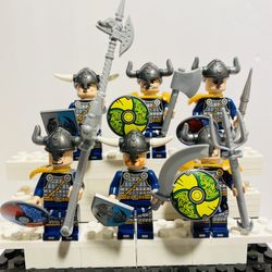 Viking Soldiers Minifigures Set | New Custom LEGO Compatible Toy