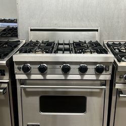 Viking 30”Wide All Gas Range Stove Stainless Steel 4 Burners 