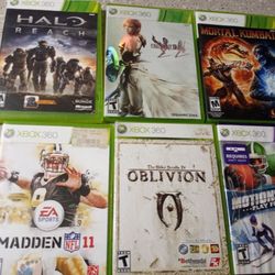 Xbox 360 Games, Ps Read Notes $5 Each