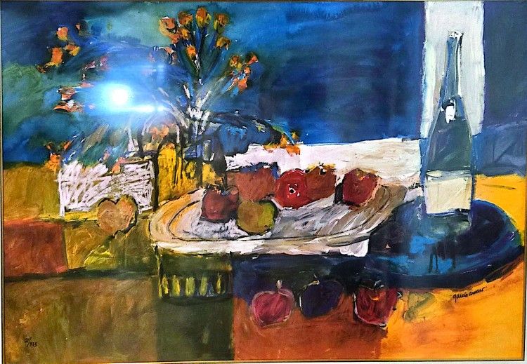 Cuadro original firmado – gran formato estilo moderno (1975)