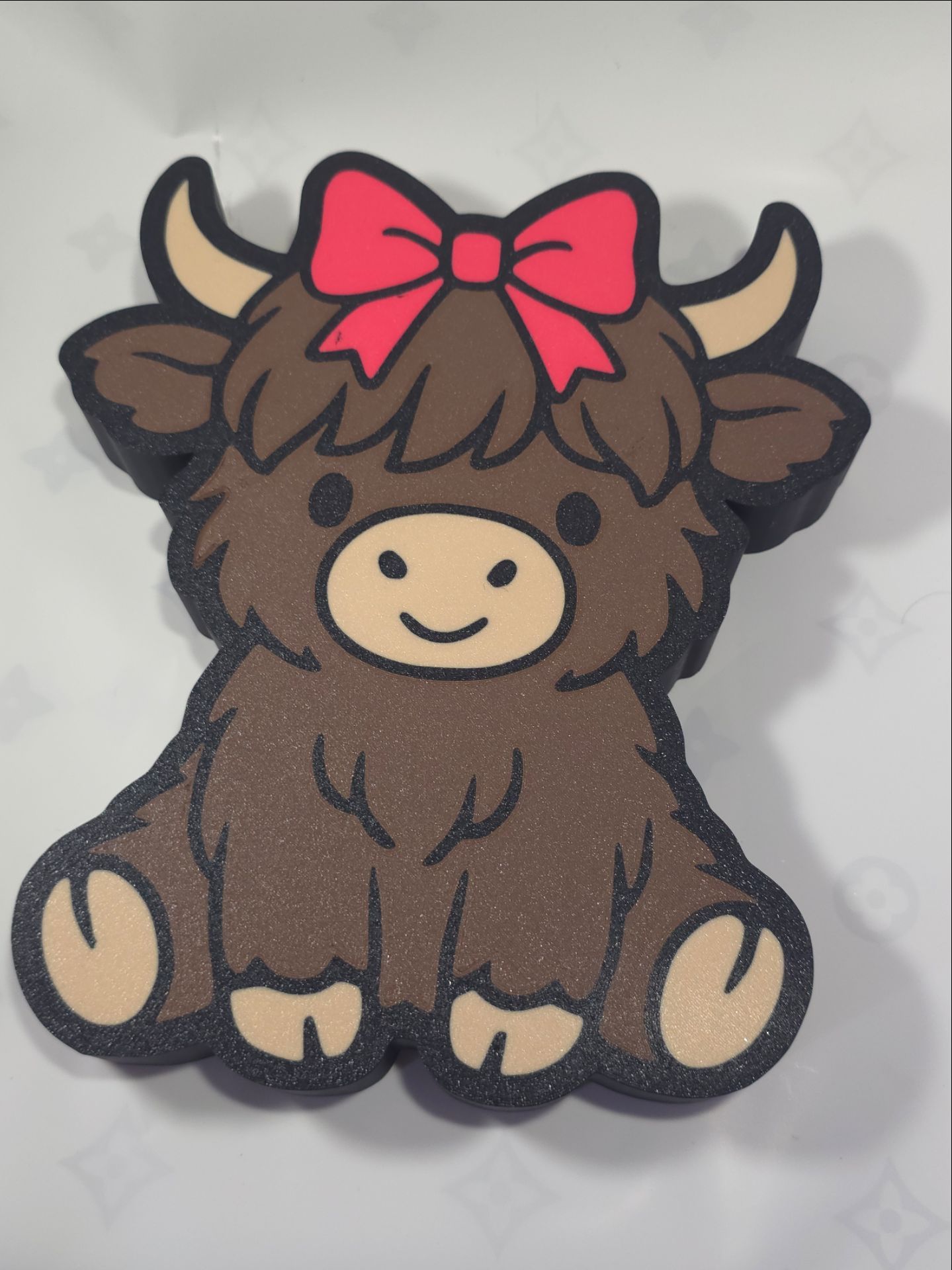 🎀 Adorable Highland Cow Trinket Tray