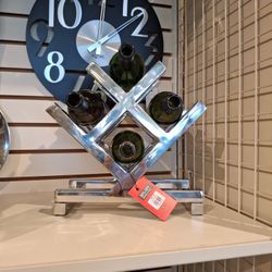 4 Bottle Stainless Steel Wine Rack.