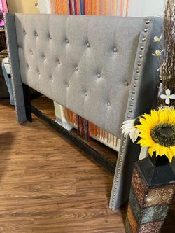 GREY FULL  HEADBOARD