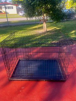 Large Black  Dog Crate Cage with Tray